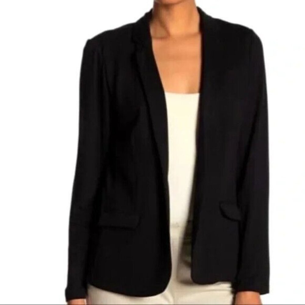 M Magaschoni Woman Plus Size 2X Black Jersey Knit Blazer Career Comfort